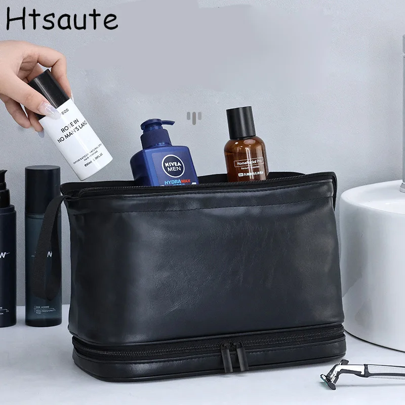 المحمولة سعة كبيرة بو متقلب فرشاة للمكياج حقيبة التخزين المحمولة مستحضرات التجميل الفنان المحمولة حقائب ماكياج نمط أنيق