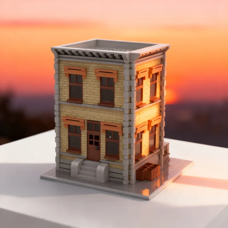 

Набор строительных блоков MOC «Готэм-Сити: Городской дом» (1561 деталь) – модель уличного пейзажа, подарок для самостоятельной сборки, креативный коллекционный декор премиум-класса для взрослых