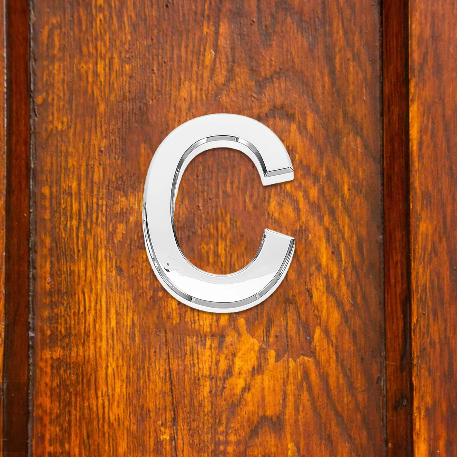 

4pcs Silver A Large 3D Letter Sign Oversized Alphabet Wall Art Door Nameplate Strong Adhesive Office Home Decoration Front Door