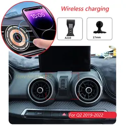 For Audi Q2 2019-2023 15W Car Wireless Charger Phone Holder Rotatable Magnetic Bracket Fast Charging Accessories