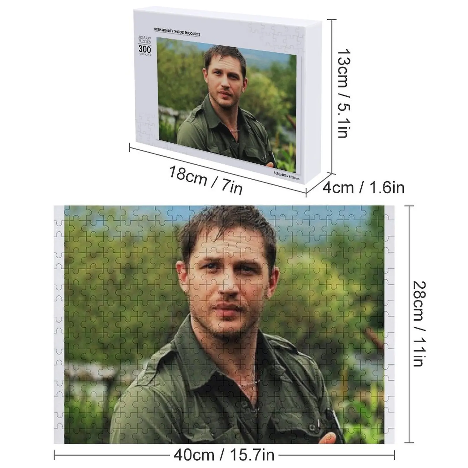 tom hardy Jigsaw Puzzle Personalized Baby Toy Wooden Boxes Puzzle