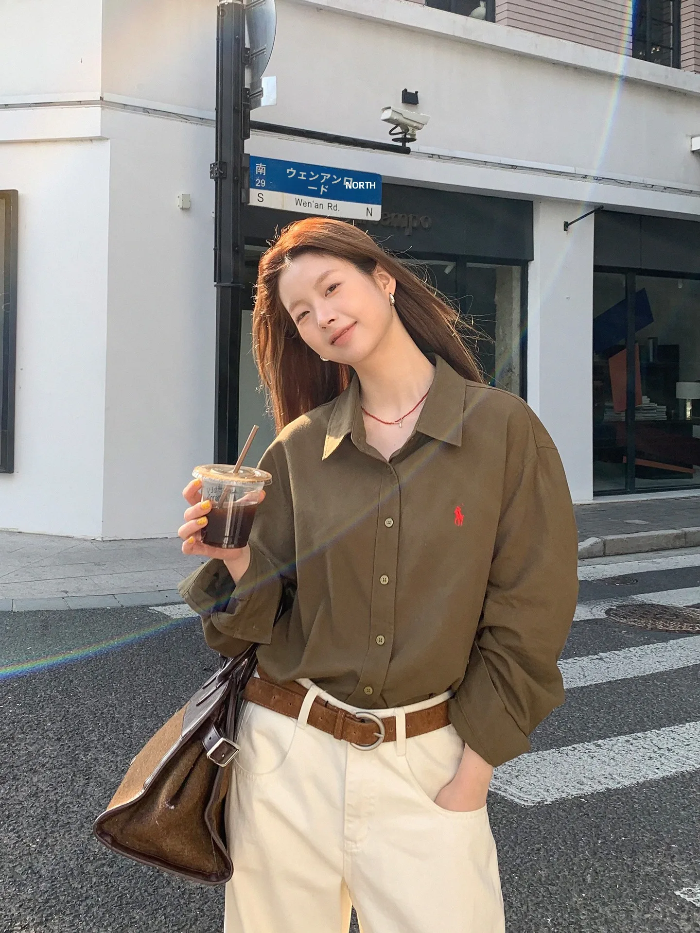 

Red Celebri irt Women's 2026 New Spring Long Sve Beautiful Unique Super Good Looking Top Hong Kong Sle Busin Casu...
