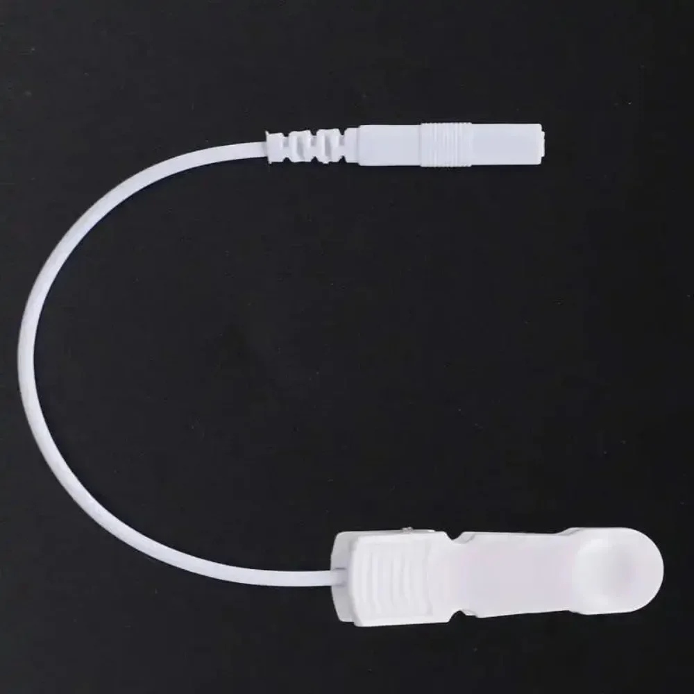 Electrode Wire Earclips 2.0mm Pin TENS Therapy Massager Lead Wire Portable Connecting Cable Sleeping Aids Breast Ear Pain Relief