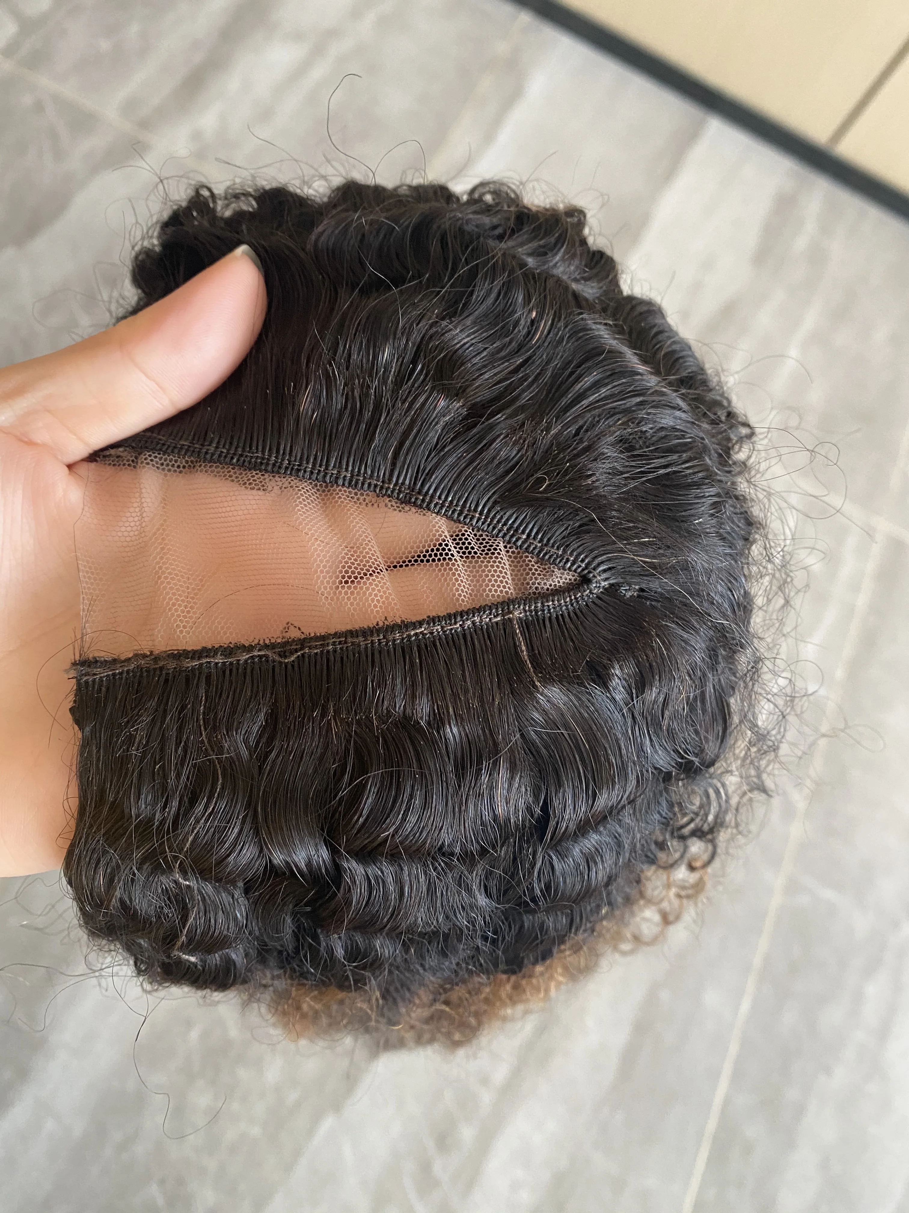 Perucas de cabelo humano ondulado de corpo longo para mulheres negras, sem cola, Parte V média, Full Machinem Made, Novo estilo, Marrom destaque, 1x4, Venda, 2024