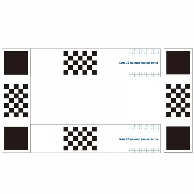 Cámara 3D automotriz de 360 grados, sistema de tela de depuración de imagen panorámica, paño de calibración de depuración de Empalme automático