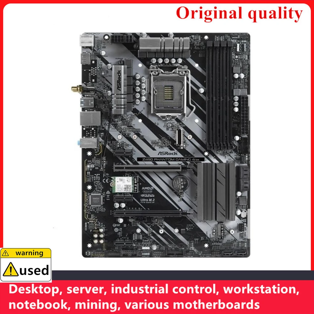 Used For ASROCK Z490 Phantom Gaming 4/ax Motherboards LGA 1200 DDR4 128GB Intel Z490 Overclocking Desktop Mainboard M.2 USB3.0