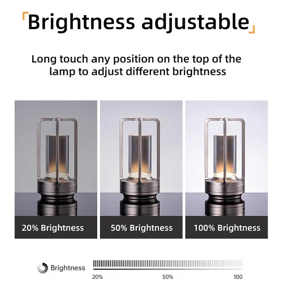 الكريستال مصباح البلاستيك السرير الجدول غرفة نوم Led اللمس الجدول مصباح مطعم الديكور جو ضوء الليل