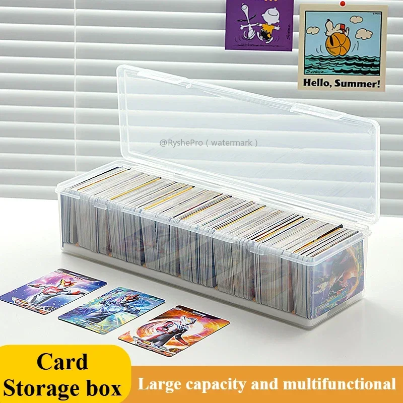 2L Trading Card Storage Box for Toploader Plastic Large Playing Baseball Card Case for Toploaders and Standard Cards 700 Holder