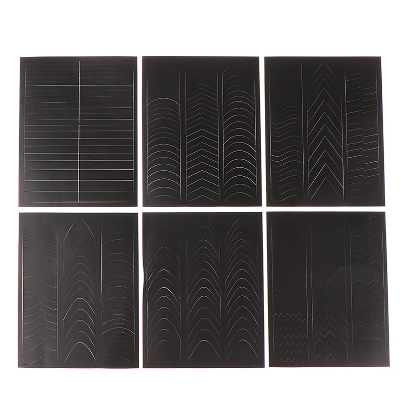 1 Sheets French Manicure Strip Nail Art Form Fringe Tip Guides Sticker DIY Line Tips Decoration Tool