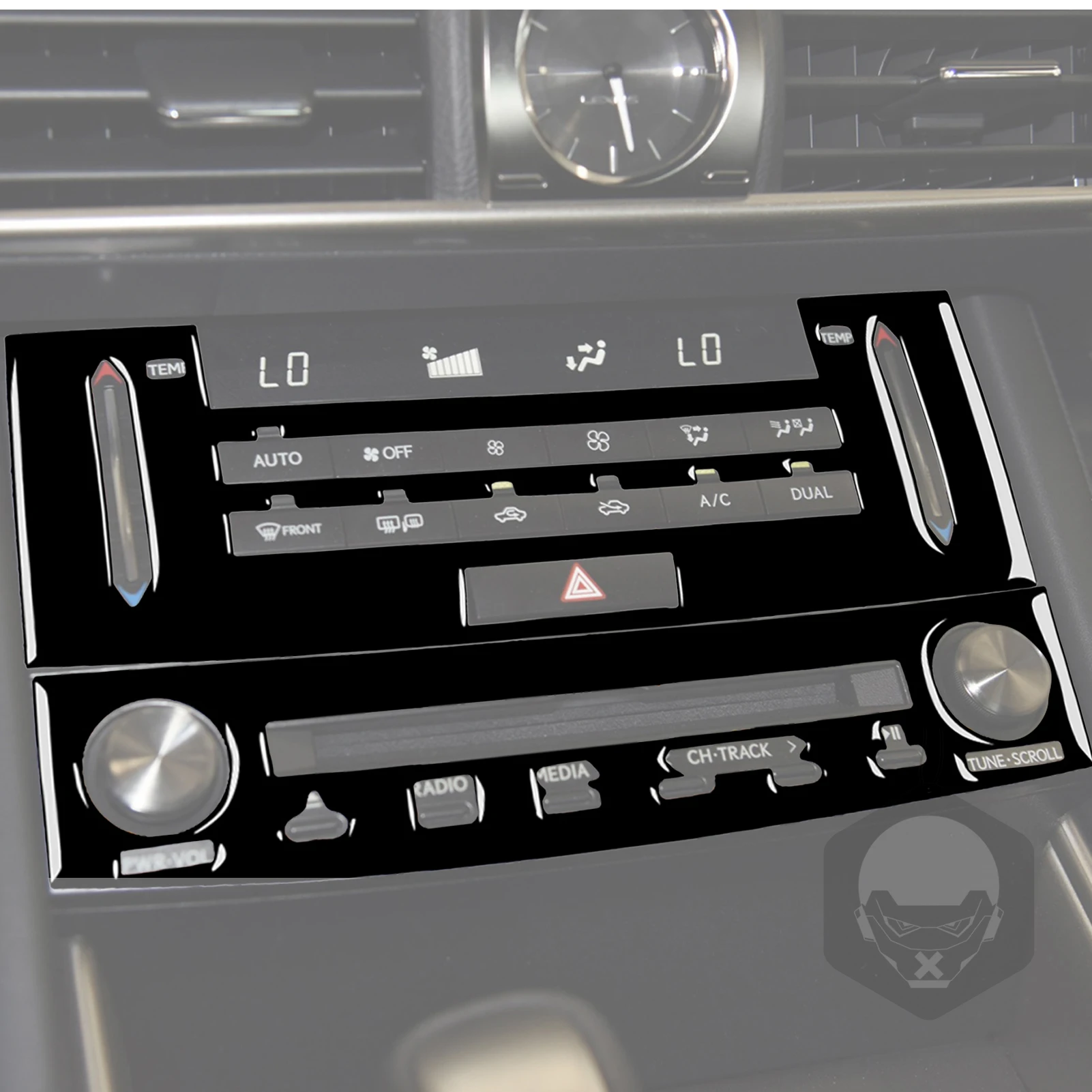 For Lexus IS250 2013-2020 Accessories Car Black Plastic Interior Central Control CD Panel Trim Sticker Decoration