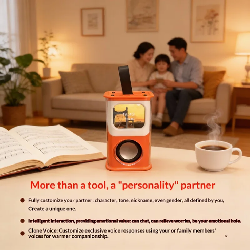 ลำโพง AI พร้อมระบบโต้ตอบด้วยเสียง ปรับแต่งได้ รองรับการจดจำเสียงพูดหลายสี รุ่น AI ขนาดใหญ่ สนทนาแบบ DeepSeek ของตกแต่งบ้าน