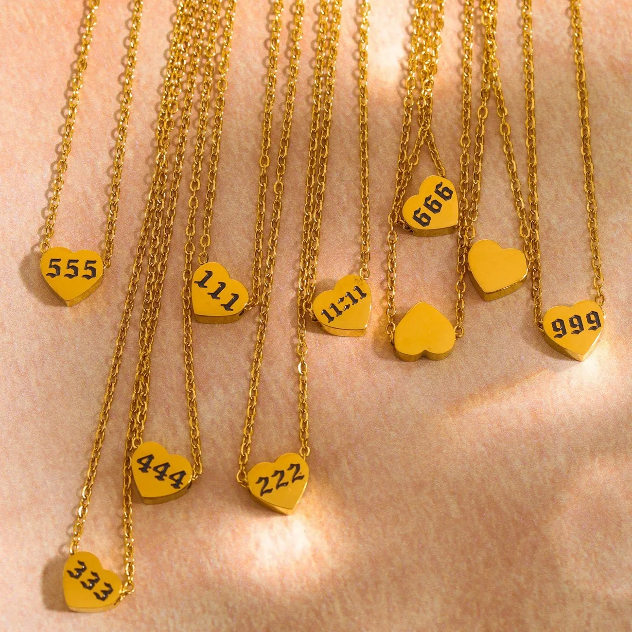

Angel digital love pendant necklace new product 11:11 points lucky collarbone chain