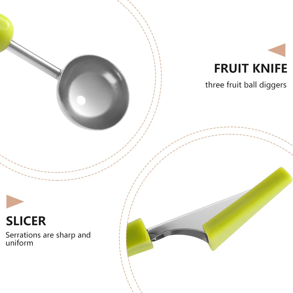 

1Set Portable Stainless Steel Fruit Ball Digger for Home Use Nonrust Smooth Design Easy Clean Stainless Steel Melon Ball Diggers