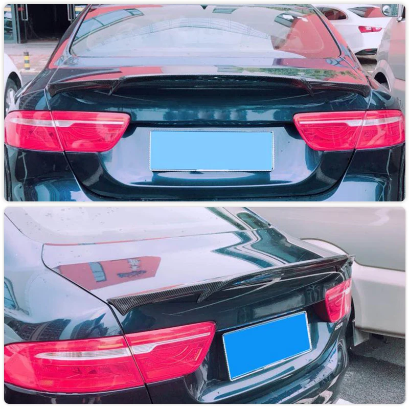 ألياف الكربون الخلفي الجذع المفسد أجنحة ل جاكوار XE XEL سيدان 4-Door 2015-2018 سباق السيارات الخلفي سبويلر التمهيد الجناح الشفاه طقم الجسم