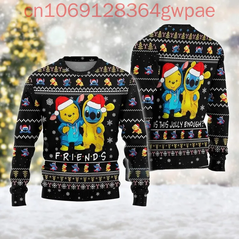 Disney Stitch Santa Ugly Christmas Sweater Land Movie Xmas Sweater Merry Stitch Mode On Men Women Funny Holiday Gifts