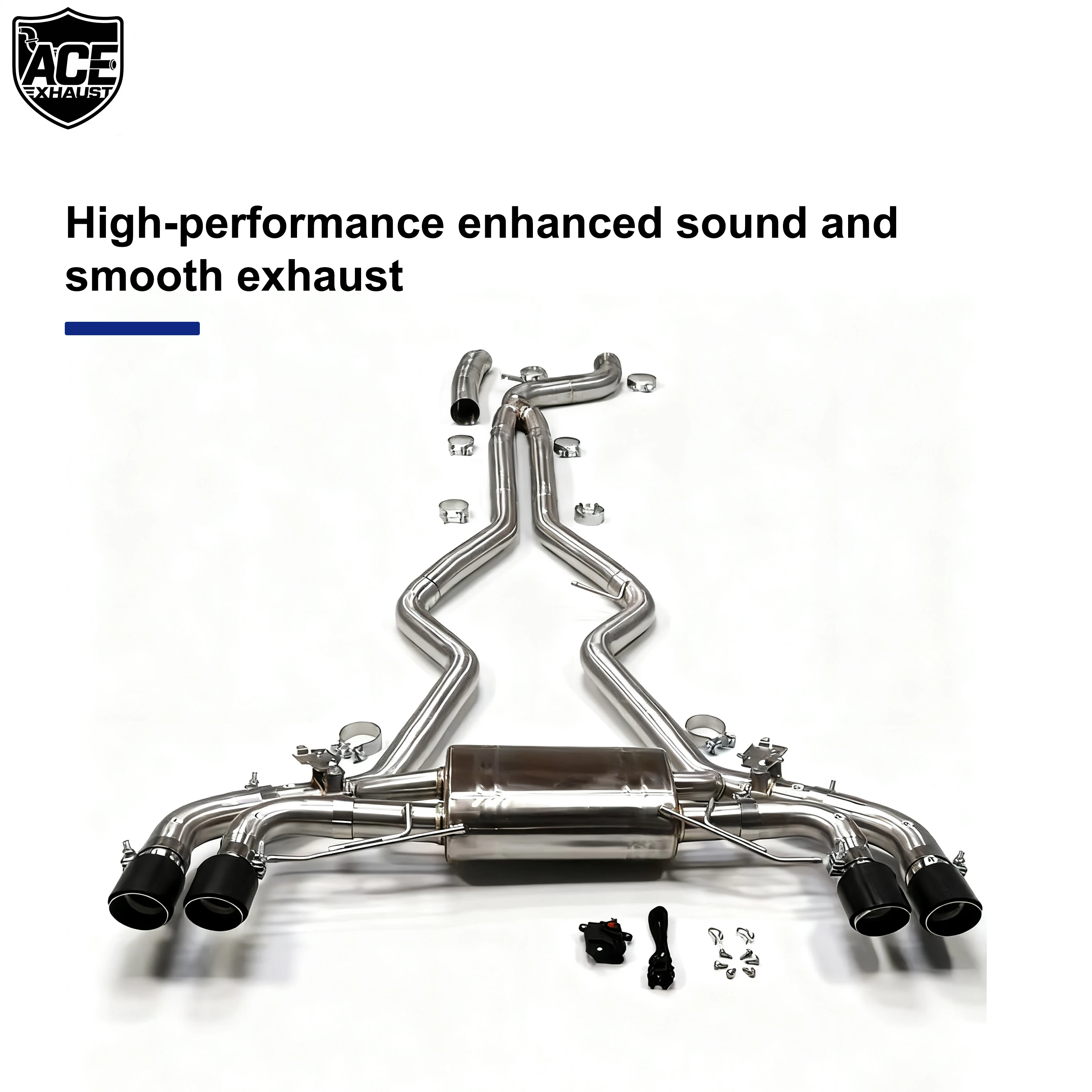 ACE Auspuffanlagen für BMW M240i G42 M340i G20 M440i G22 B58 3.0T mit OEM-Klappenauspuff, Catback aus SUS304-Qualitätsauspuffrohr und Schalldämpfer – Detail 5