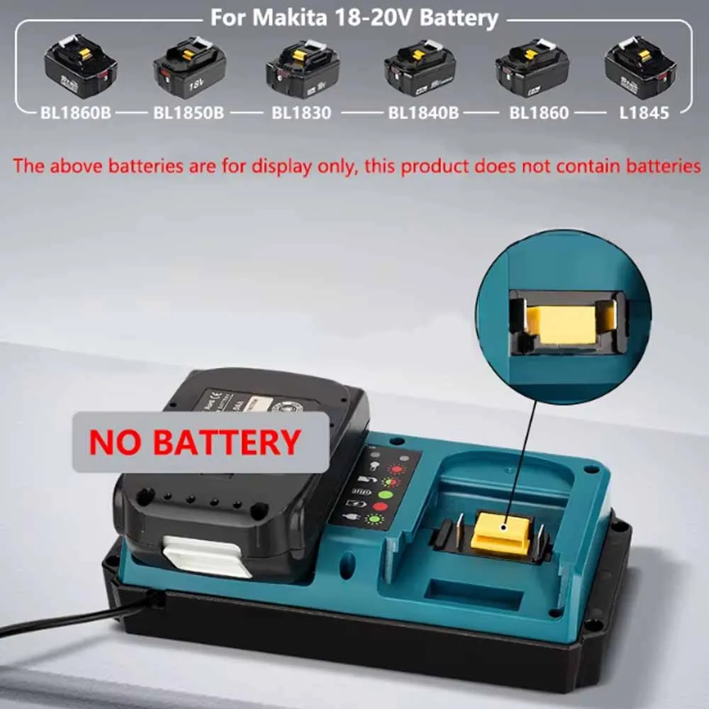 For Makita 18V Double Charger EU/US Plug Replacement For Makita 18V Li-ion Rechargeable For BL1815 BL1820 BL1830 Fast Charger