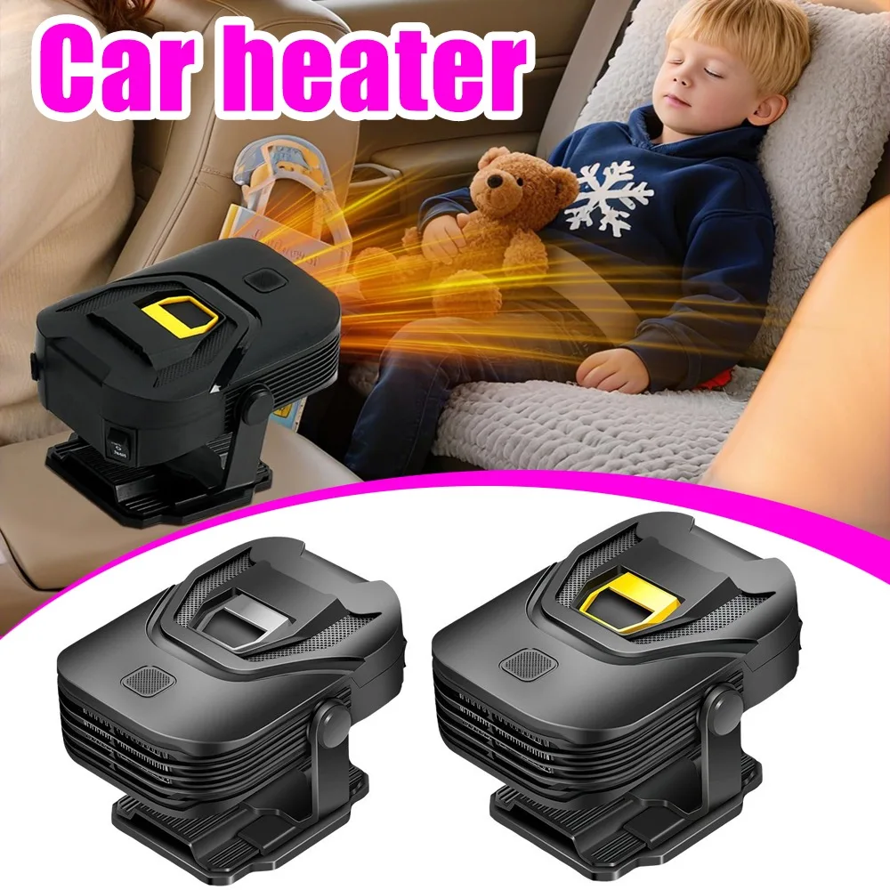 360-Degree Rotation Car Warmer Heater Heater Cold Warm Dual Purpose Car Electric Heating Defogging Defrosting Electric Hot Air