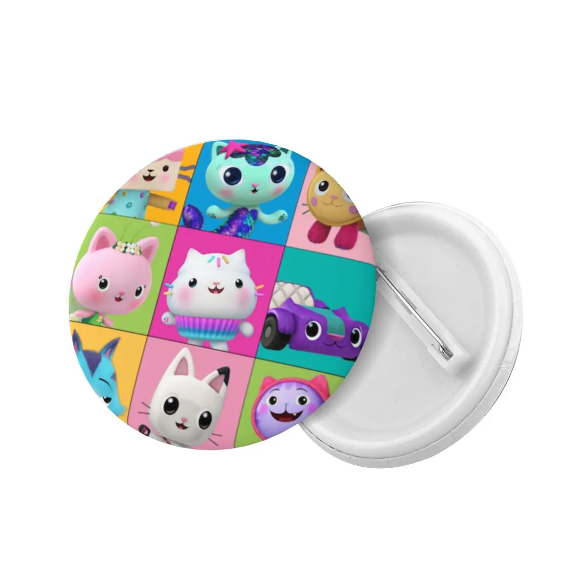 Gabbys Dollhouse Pin Back Buttons for Backpack Customizable Cartoon Kitten Cats Badges Brooch Pinback