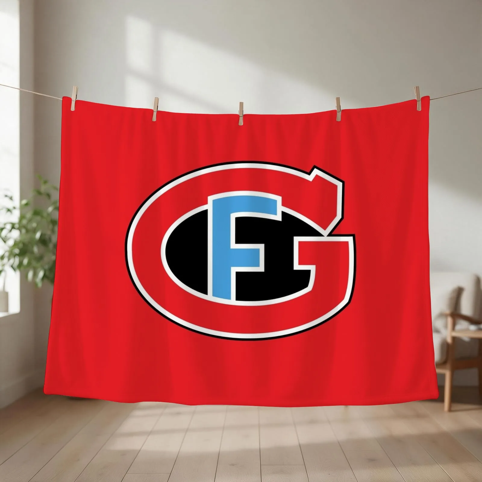 HC Fribourg-Gottéron Throw Blanket couch cozy soft plush fuzzy picnic outdoor blanket