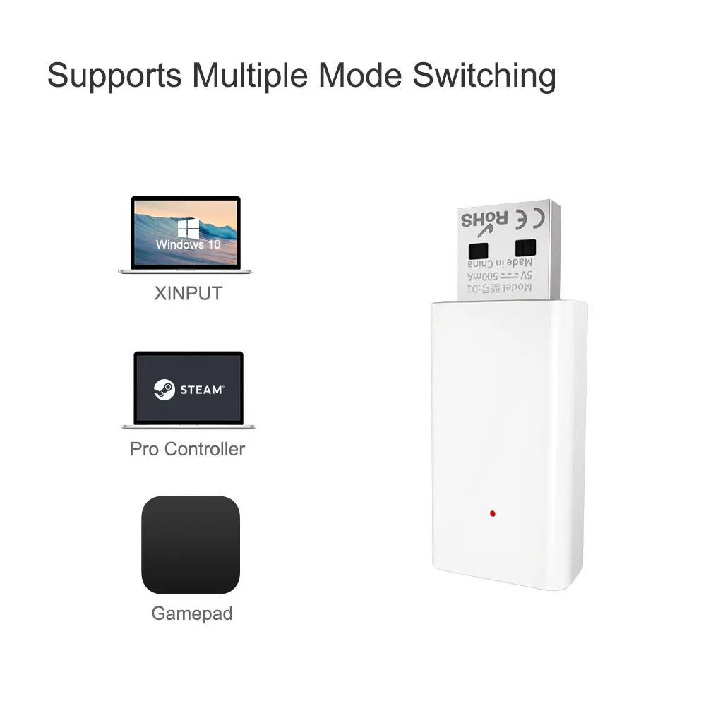 Mobapad D1 Nintendo Switch Controller Adapter Ultra-Low Latency Support Switch Pro Windows 11 & 10 Switch Joy-Con Mobapad M6 HD