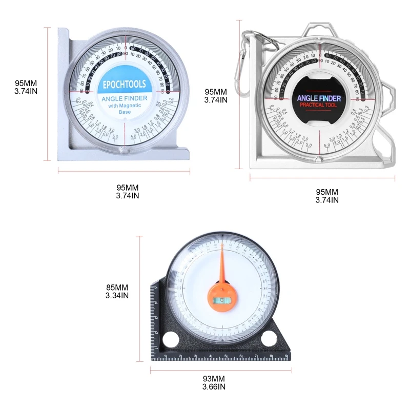 M6CF Slope Protractor Inclinometer with Magnetic Base for Interior Decoration