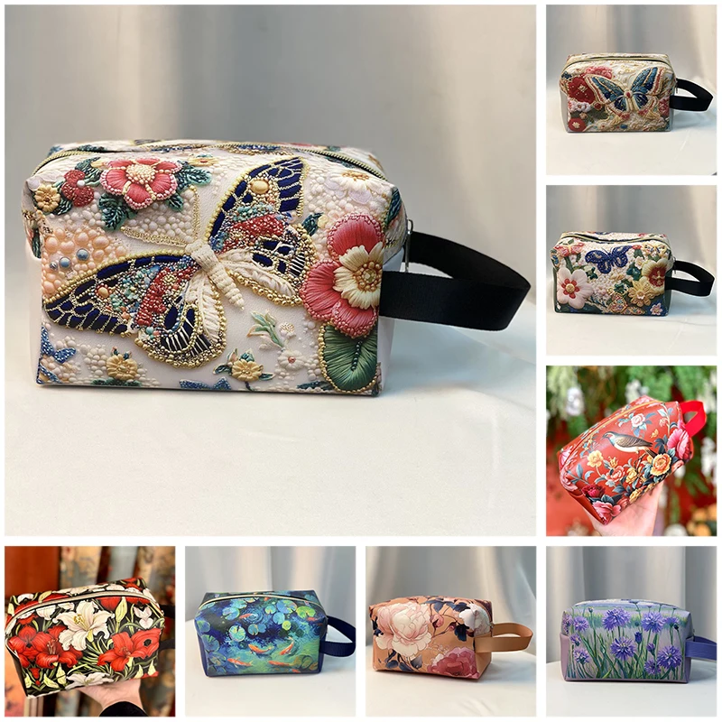 

Makeup Storage Bag Portable Cosmetic Organizer for Travel, Waterproof Toiletry Wash Bag, Simple & Stylish Daily Use Pouch