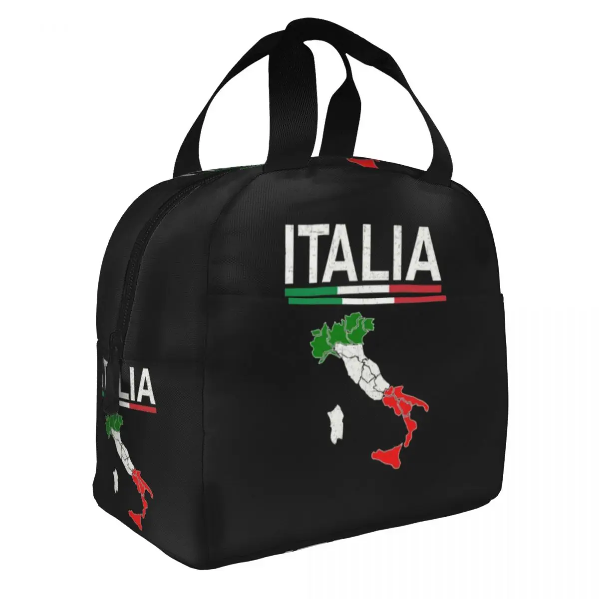 Italy Flag Italian Map Portable Lunch Box Women Leakproof Patriotic Pride Cooler Thermal Food Insulated Lunch Bag School Office