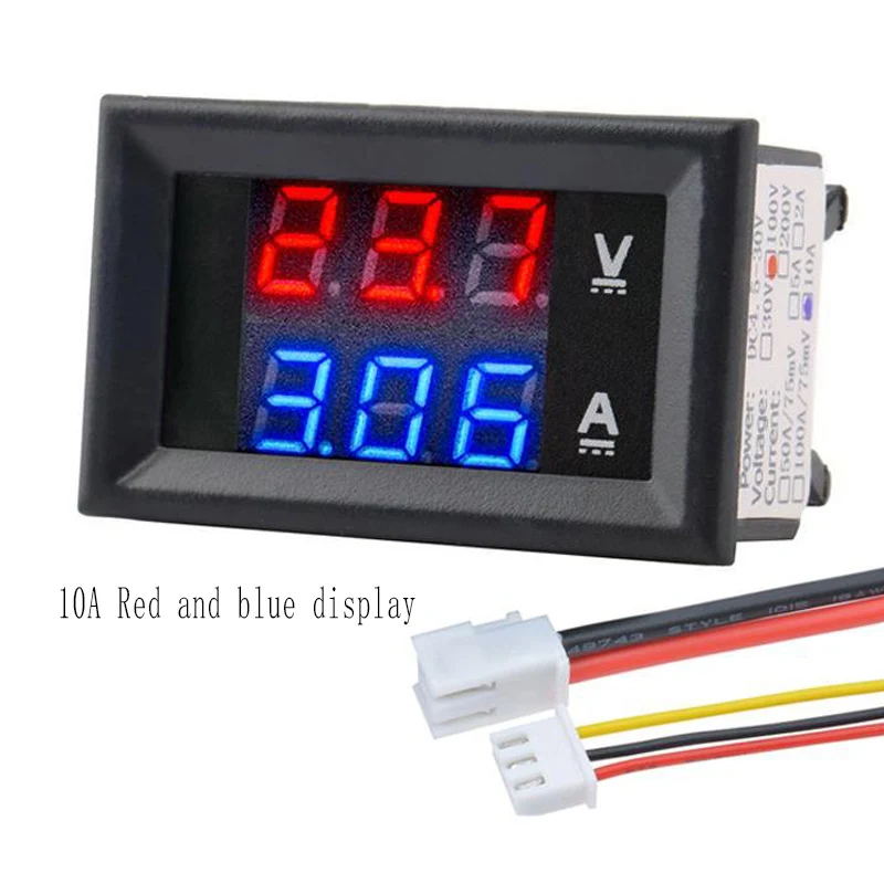 DC 100V 10A 50A 100A LED Voltmeter Ammeter for Car Motorcycle Dual Display Panel Amp Volt monitor Voltage Current Meter Detector