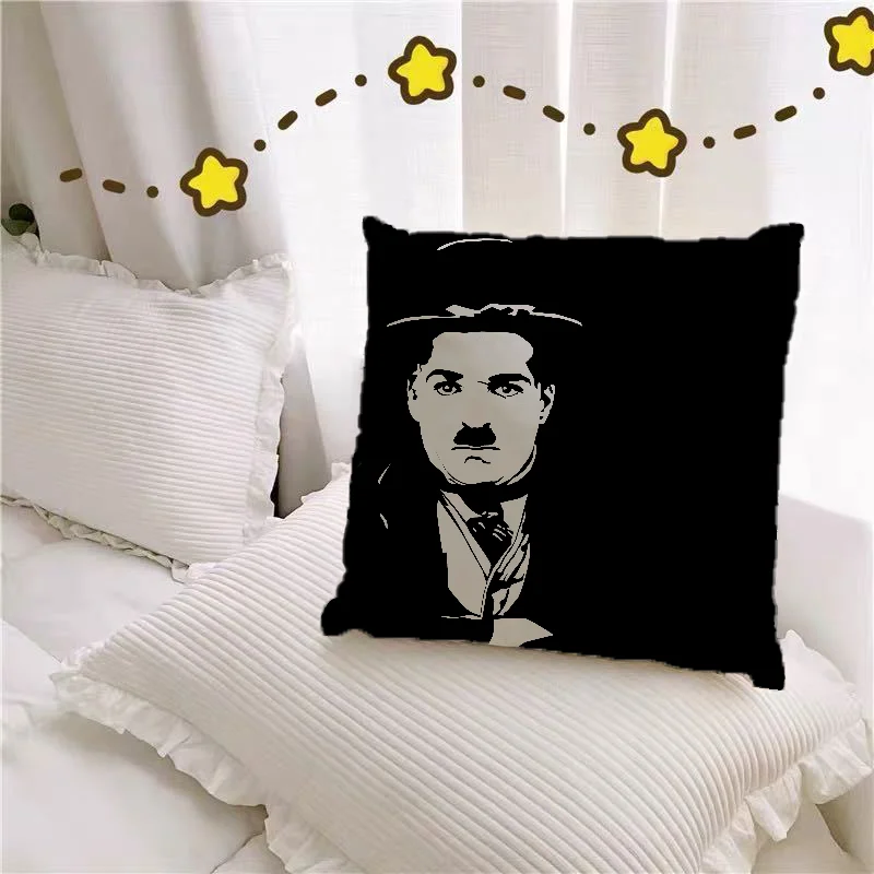 Pillow Cover Pillowcase Cushion Cover Charlie Chaplin Pillows Covers for 45x45 Cushions Pillowcases 40x40 Modern Home Decoration