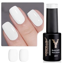 YOKEFELLOW White Gel Nail Polish 10ml Soak Off LED Nail UV LED Lamp Spring Summer Gel Polish Nail Art Manicure Salon DIY Home