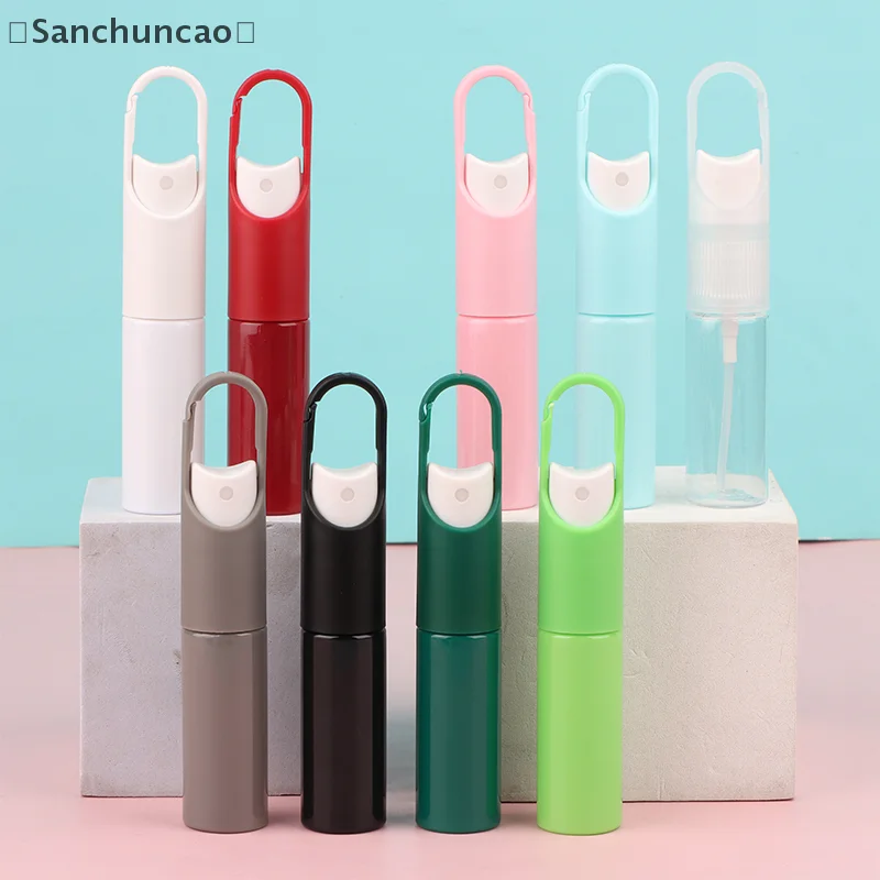 20ml Mini Przenośny Wielokrotnego Użytku Perfumowany Antybakteryjny Do Dłoni Alkoholowy Haczyk Przenośna Butelka z Pompką Rozpylającą Pusty Pojemnik na Perfumy