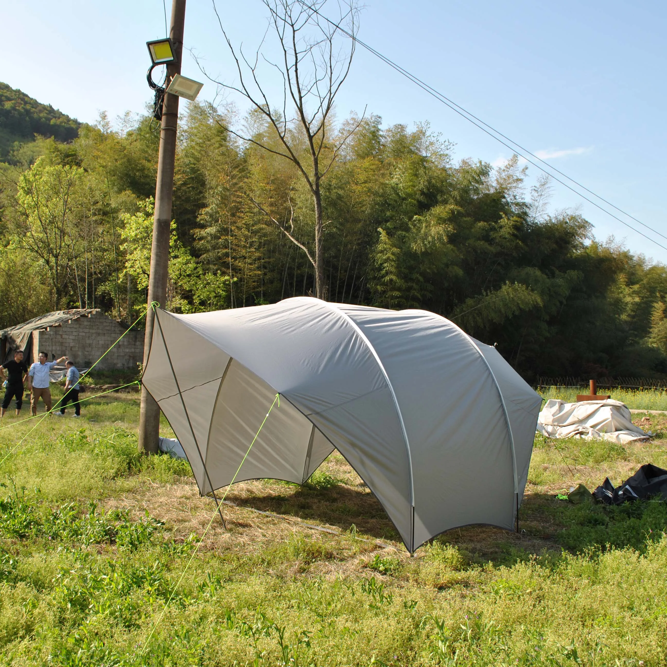 Egg Shell Tarp, Roadhouse Tarp, Camping and Overland Shelter, Protects from Rain and Sun, Camping Tent, Beach Tent, CZX-643