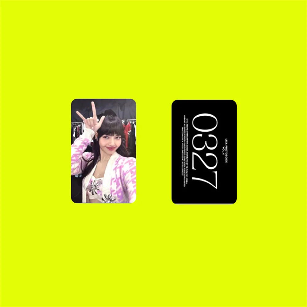 4PCS LISA 0327 Happy Birthday photocard HD Selfie LOMO Cards PB VOL4.0 Bright Film Paper Cards LALISA Fans Collections