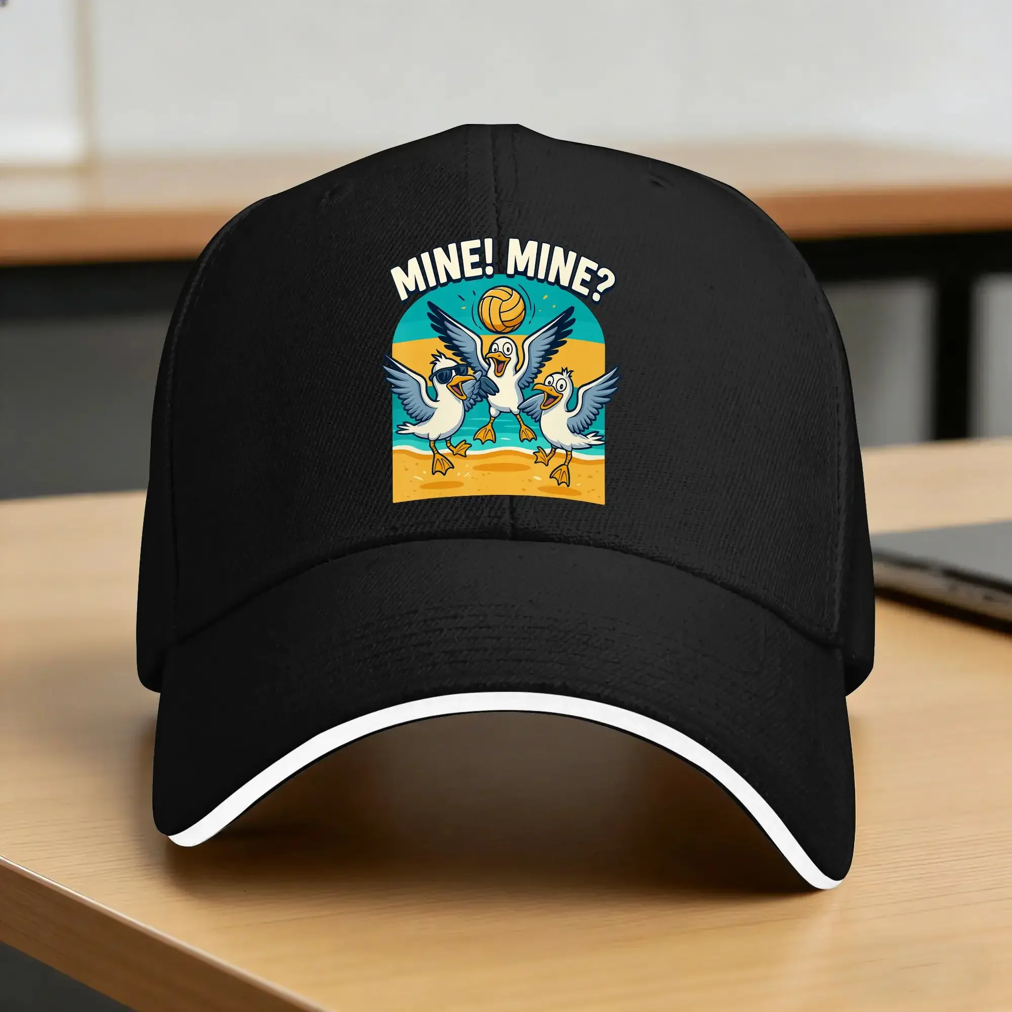 Volleyball Seagull Mine Baseball Cap Stylish Trucker Hat Summer Couple Women Running Hippie Baseball Caps