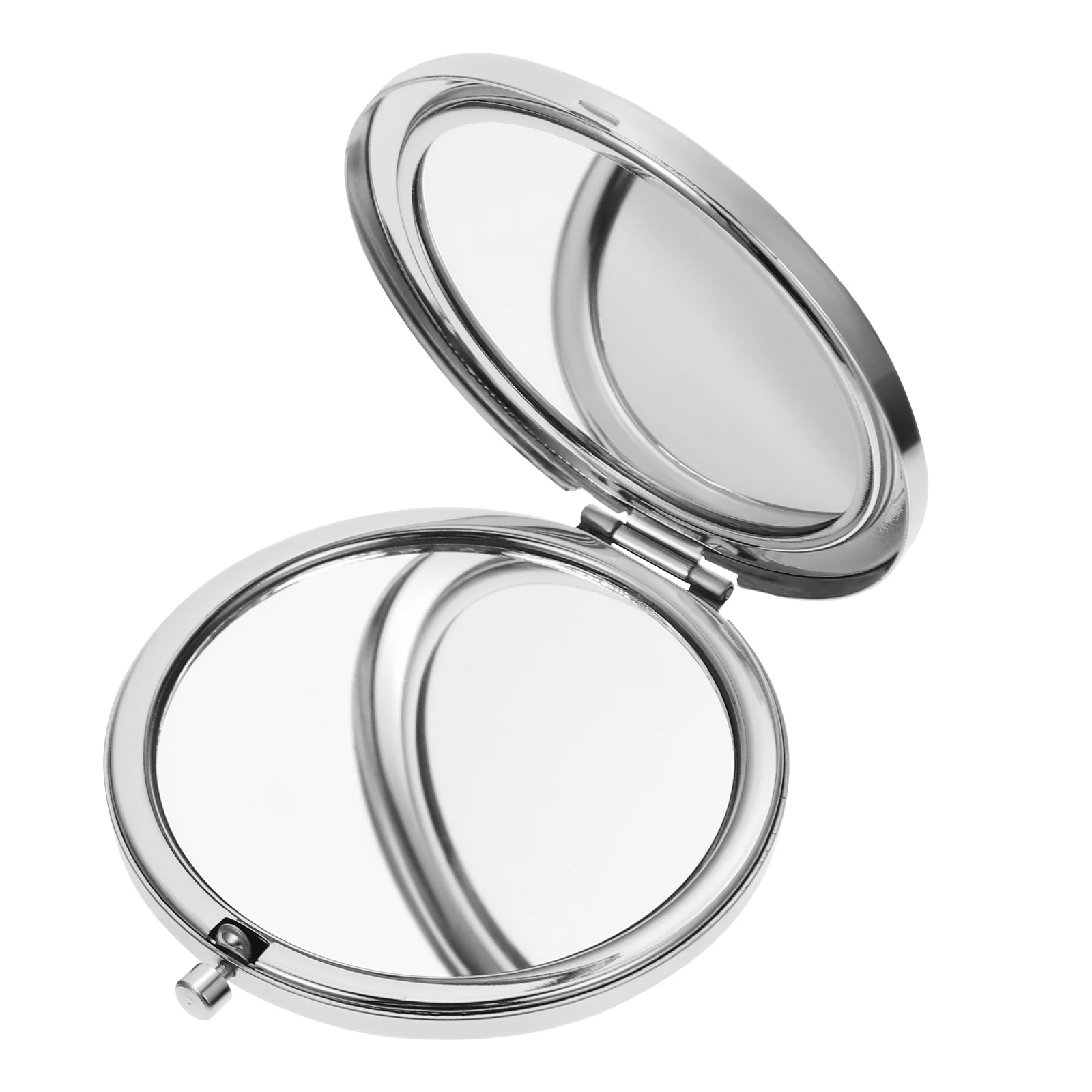 Double Side Rhinestone Pocket Mirror Portable Metal Mini Compact Foldable Makeup Travel Outdoor Mirror Woman Handbag Essential