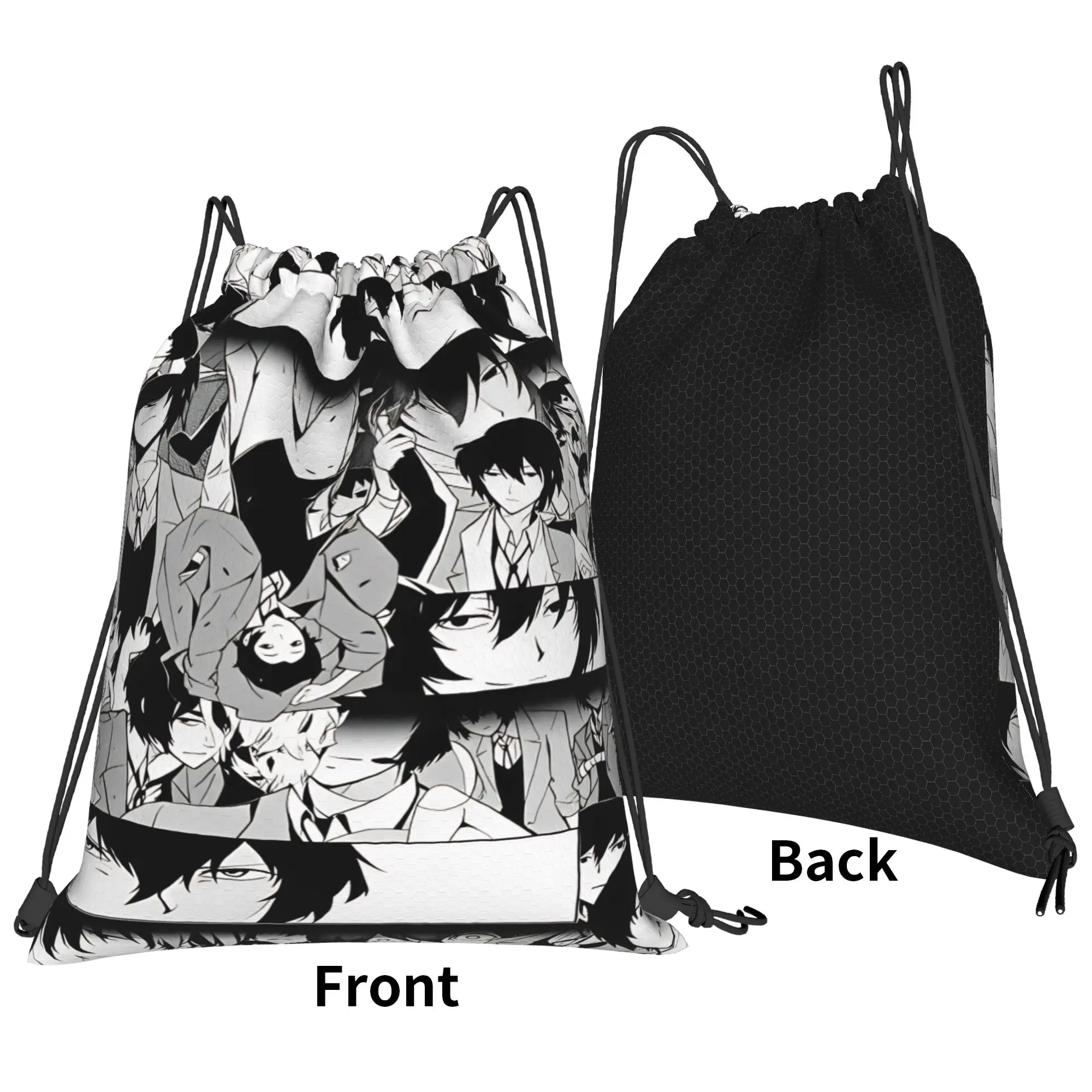 Dazai Backpack  Bungos StrayDogs Large Capacity Women Sports Camping Print Sackpack String Bags
