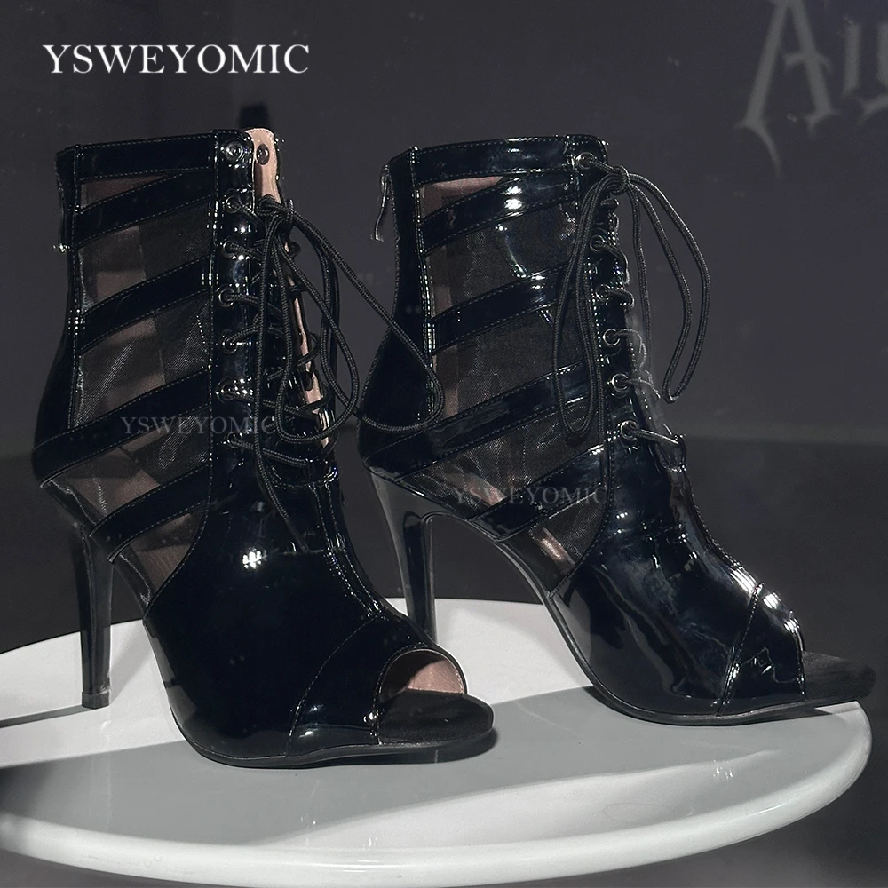 Красный, хаки, черный, танцевальная обувь на латинских каблуках, резиновая подошва, индивидуальная подошва и каблуки, вечерние танцевальные туфли на высоком каблуке 10 см