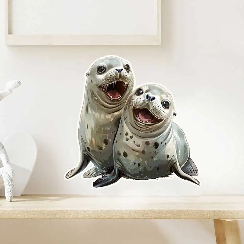 

Funny Seal Wall Stickers Art Decals for Children's Room Home Decoration Living Room Sofa Background Wallpaper AA31