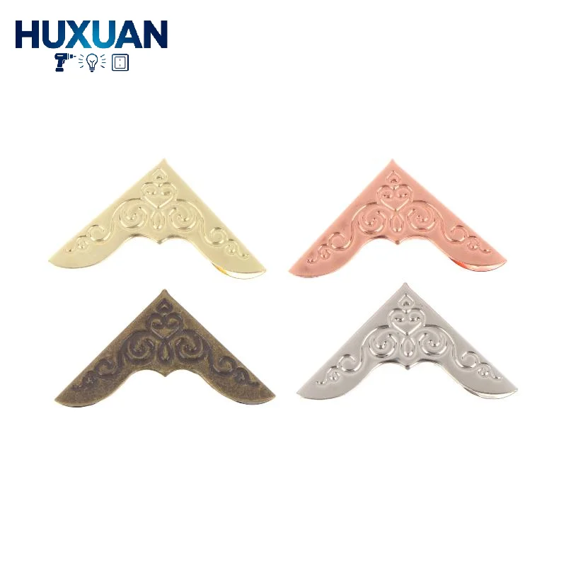 100Pcs Small Size Carved Metal Corner Protectors Vintage Style Guards for Mini Book Case Jewelry Box Small Wood Crafts