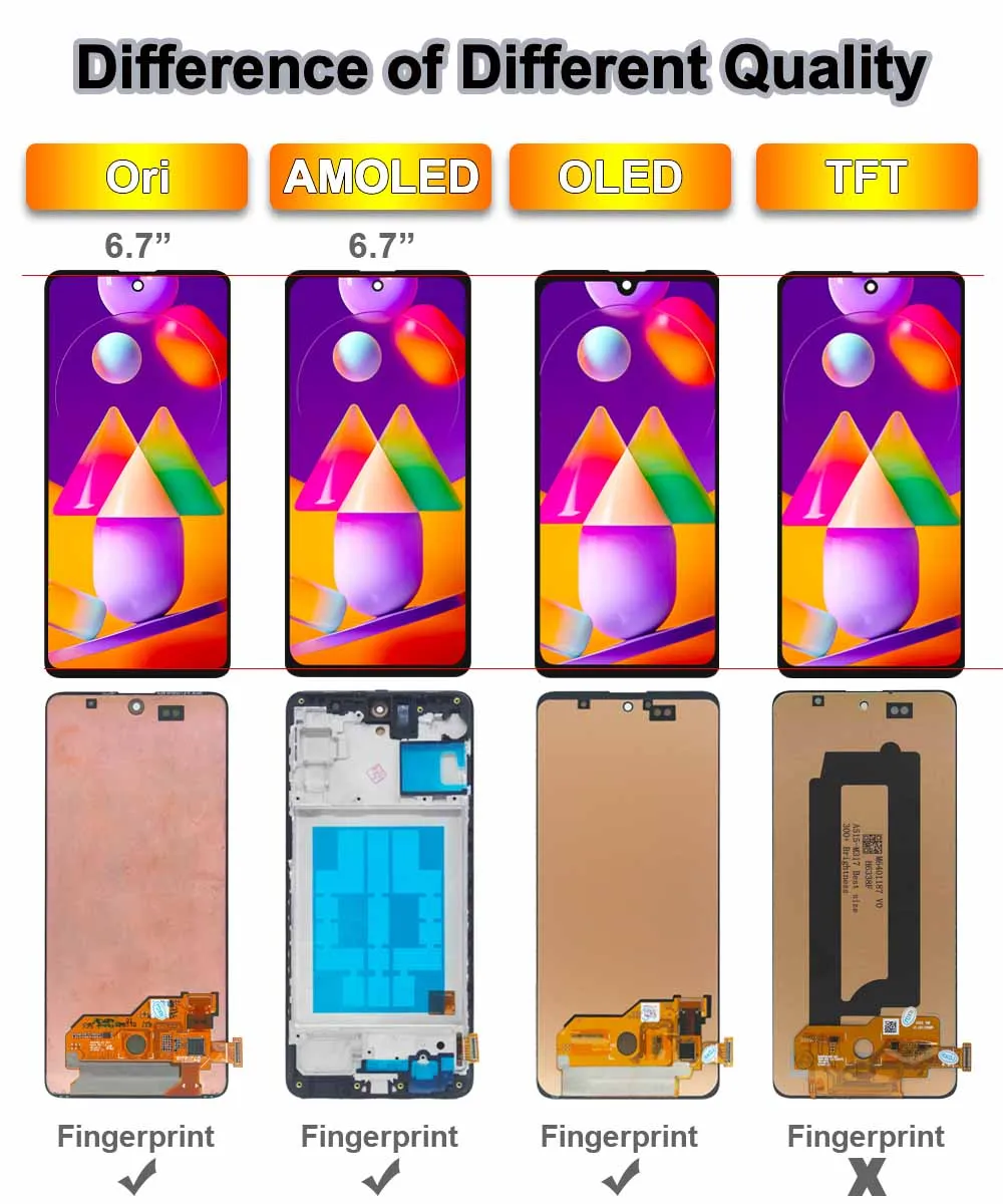 Super AMOLED LCD for Samsung Galaxy M31s M317F LCD Display Touch Screen Digitizer Replacement for Samsung M317F LCD With Frame