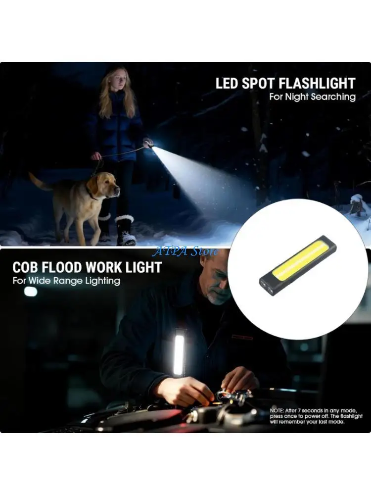 U13C Reliable LED Work Light 1200 Brightness Rechargeable Battery For Workshop Tasks