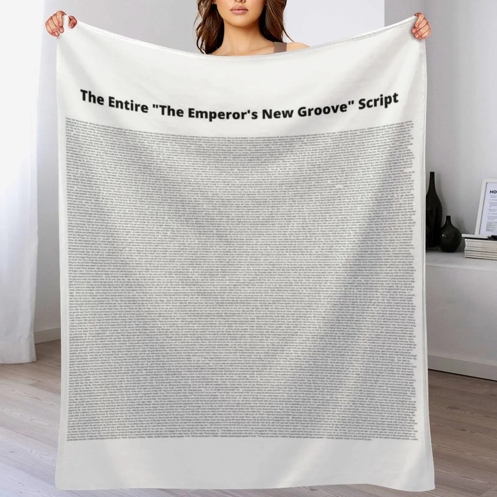 The Entire The Emperor's New Groove Script Throw Blanket christmas gifts Soft Plush Plaid Blankets