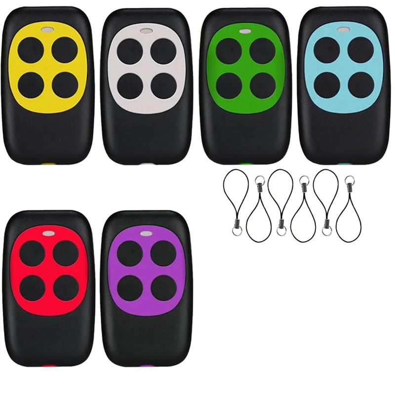 【B74A】Mhz Telecomando per apriporta garage Universale 433,92 Mhz Trasmettitore portatile per porta garage Set telecomando da 6 pezzi