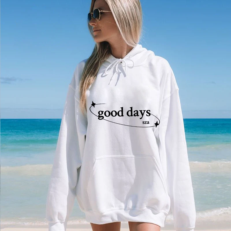 Sza Song Good Day Simple Text Graphics Print Sweatshirt Street Style Y2k For Women Men Gift To Fans