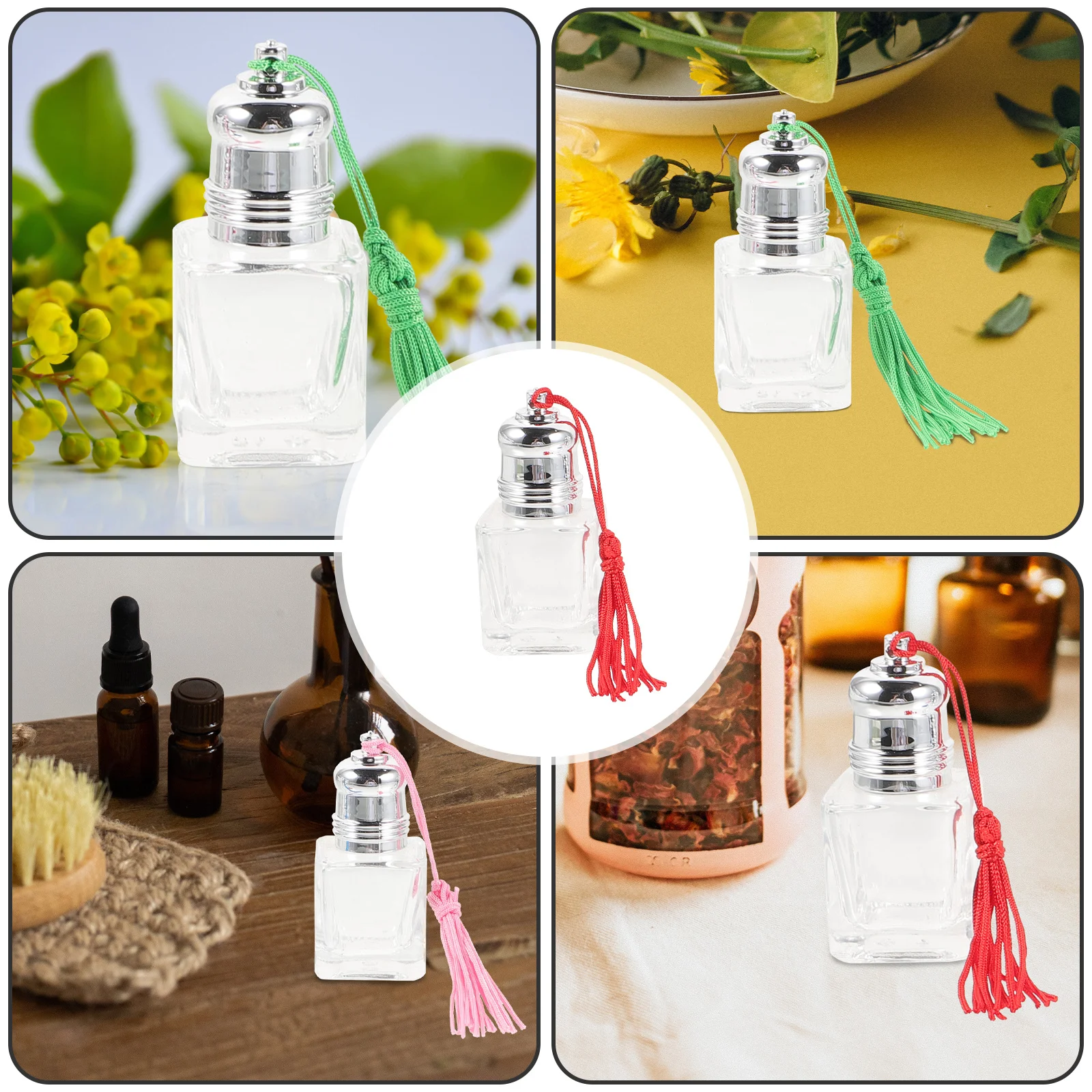 5 قطعة زجاجات عطر قابلة لإعادة الملء زجاجات دوارة زجاجية فارغة زيت طبيعي للسفر مانعة للتسرب زجاجة دوارة محمولة للسفر #2