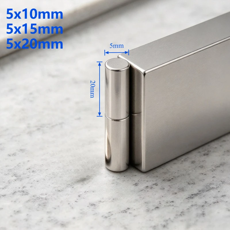 5x10mm 5x15mm 5x20mm N35 Rare Earth Neodymium Round Disc NdFeB Permanent Magnet for Industrial Fixing Handmade Model DIY