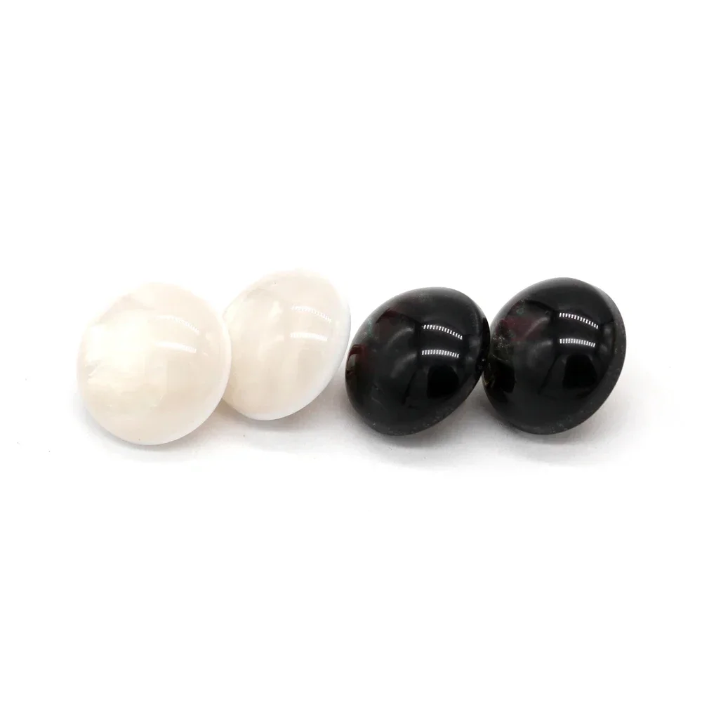 DOTOLLE 20 pz 11mm rotondo bianco nero bottoni di perle per abbigliamento donna camicia abito camicetta artigianato fai da te decorazioni fatte a