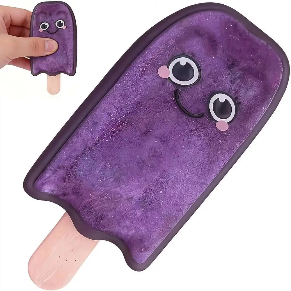 Juguetes de apretar con forma de helado rellenos de azúcar, de subida lenta, textura relajante, bola antiestrés, juguete de apretar con forma de paleta de helado, regalo de cumpleaños