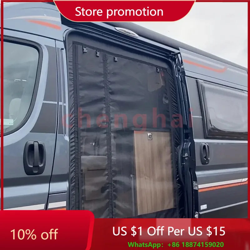 

Outdoor camping breathable roller shutter cover anti-mosquito magnetic rv door curtains mosquito with zipper